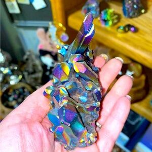 New Beautiful Aura coated crystal quartz cluster